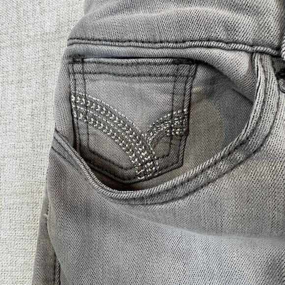 Christopher and Banks Mid Rise Straight Leg Jeans Women's 10 Gray Studded Pocket - Picture 4 of 15